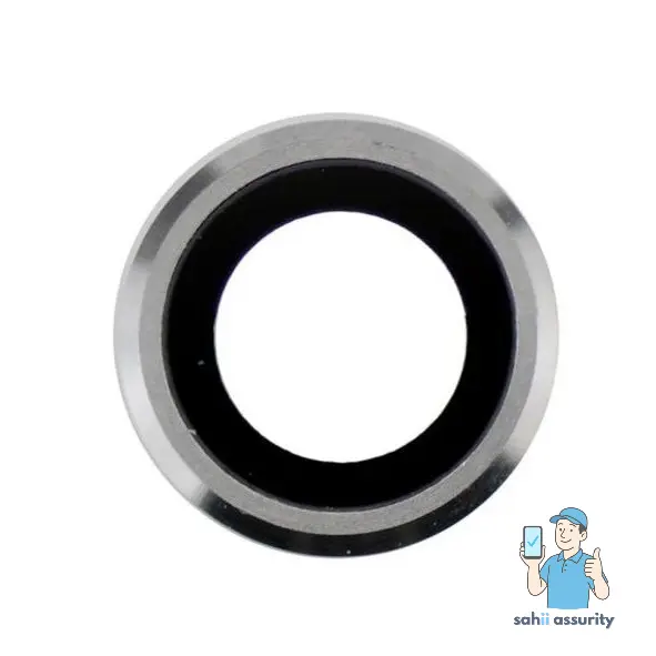 Camera Lens Glass with Frame for Apple iPhone 6 Plus Silver thumbnail